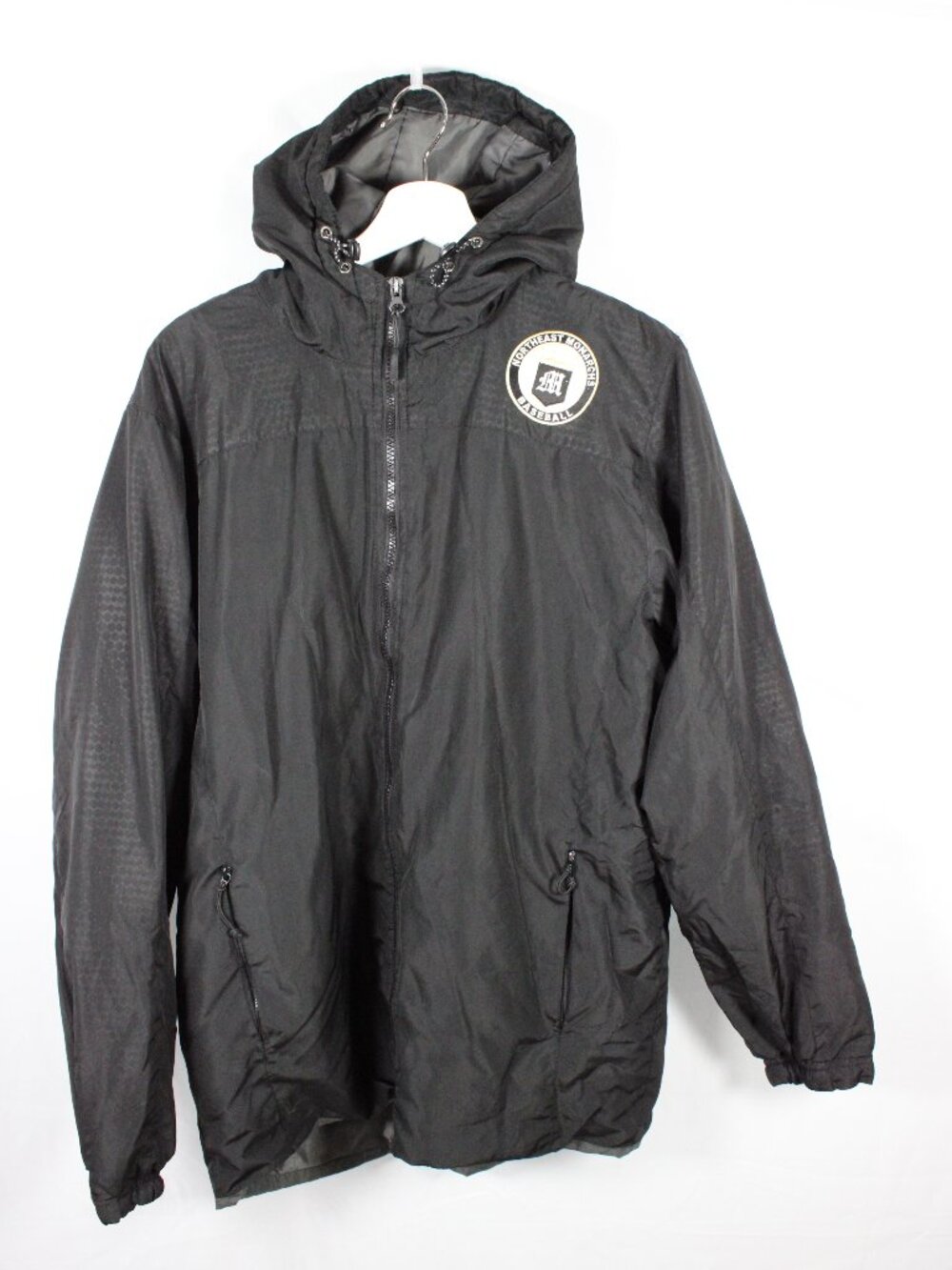 Holloway Northeast Monarchs Baseball Jacket Mens Size Medium Black Hooded Coat